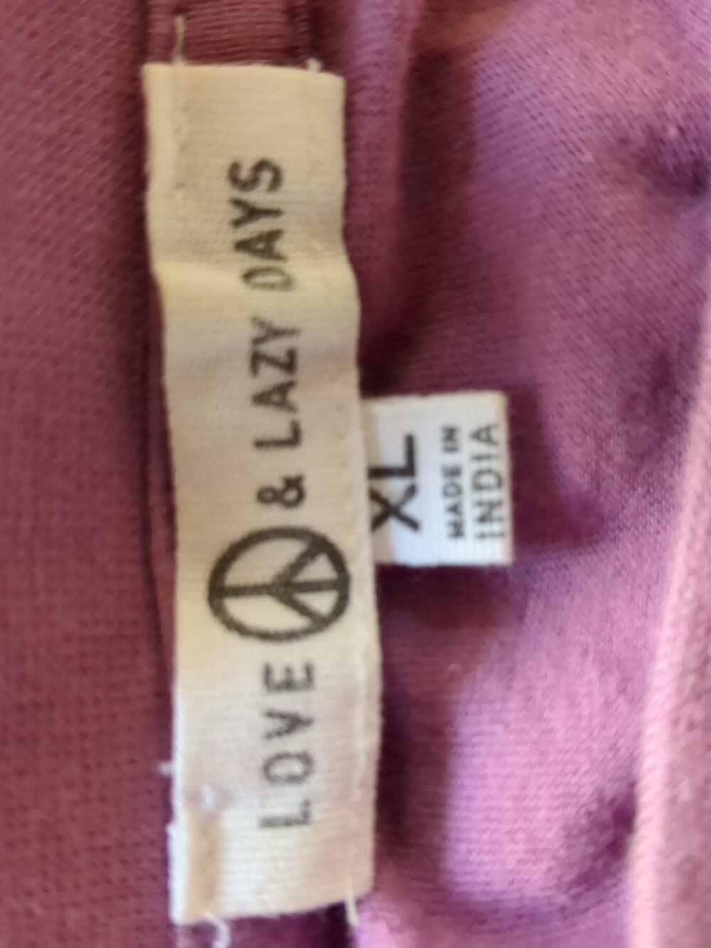 XL Love Peace Lazy Days Cotton Crop T Shirt - Picture 6 of 9